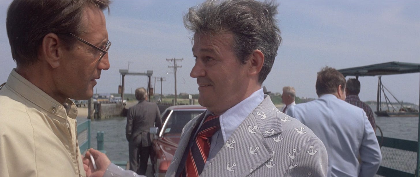 Jaws: Mayor Vaughn's Anchor-Detailed Jacket » BAMF Style