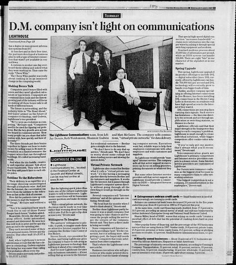 Des Moines Register article, circa 1997