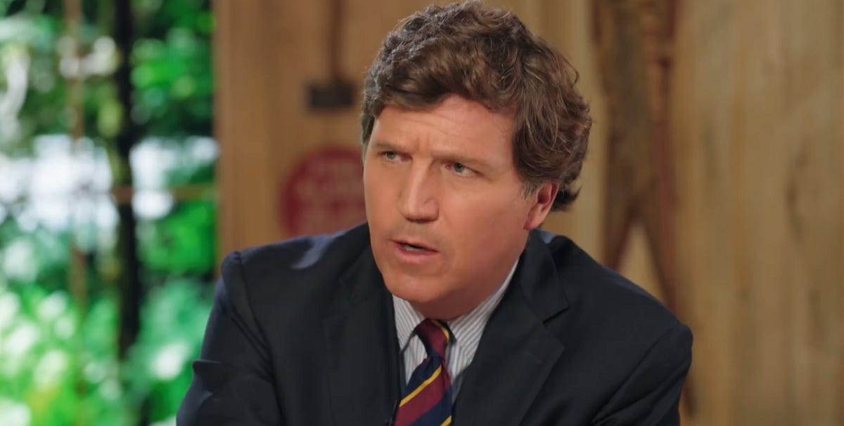 Tucker Carlson Hears About Obama Doing Gay Sex, Tries To Suppress Boner