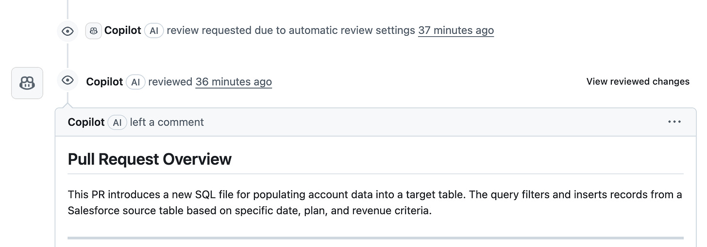 Playing with GitHub Copilot Code Review