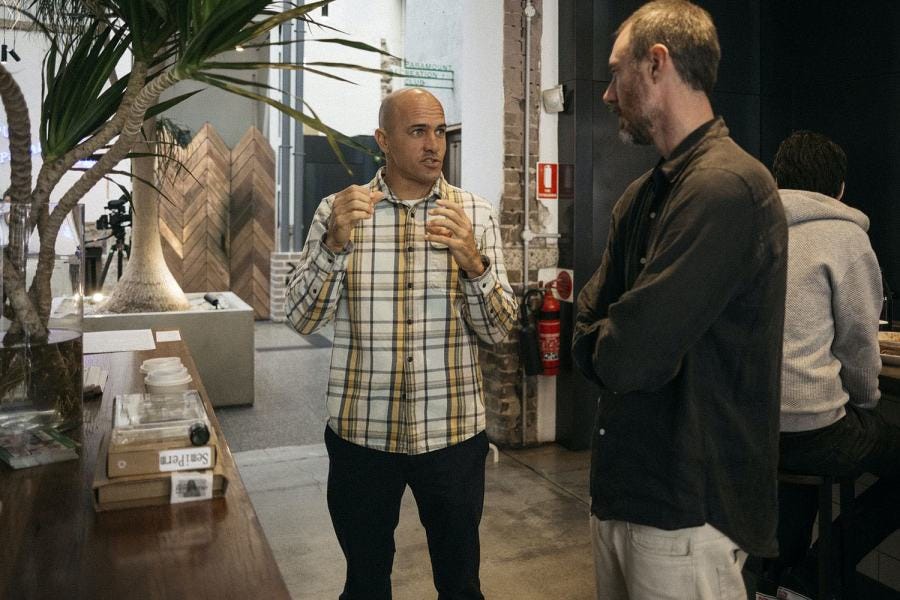Kelly Slater and Murray Bell at Paramount House Golden Age Cinema and Bar Kelly Slater and Murray Bell at Paramount House Golden Age Cinema and Bar
