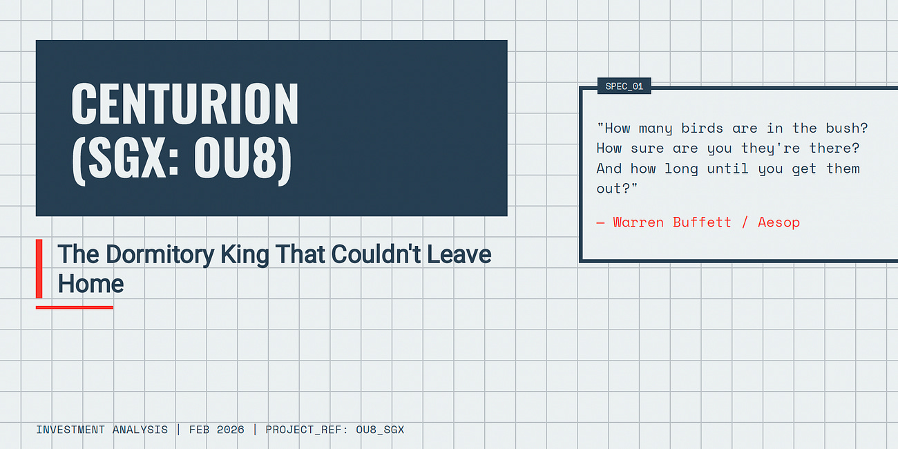 The Dormitory King That Couldn't Leave Home: Why I Passed on Centurion (SGX: OU8) 
