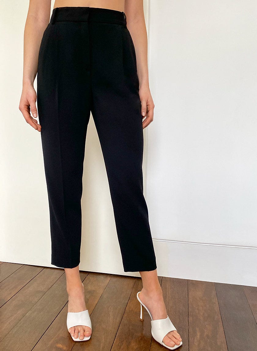 COHEN II PANT - Cropped pleated dress pants COHEN II PANT - Cropped pleated dress pants