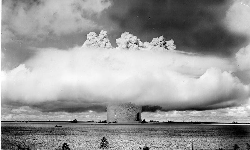Mushroom cloud from the Bikini Atoll blast in 1946