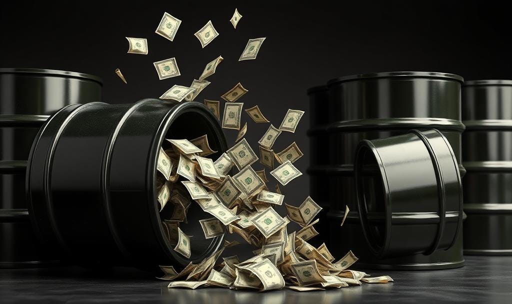 Oil Market Chart Showing Price Crash