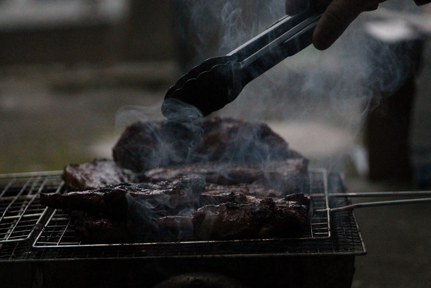 Steak on grill