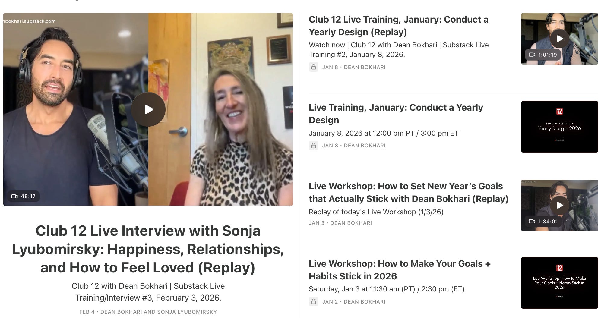 Live Workshops