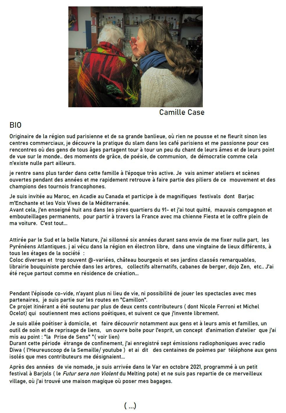 BIO Camille Case PLACE NETTE et PRISE de SENS 1