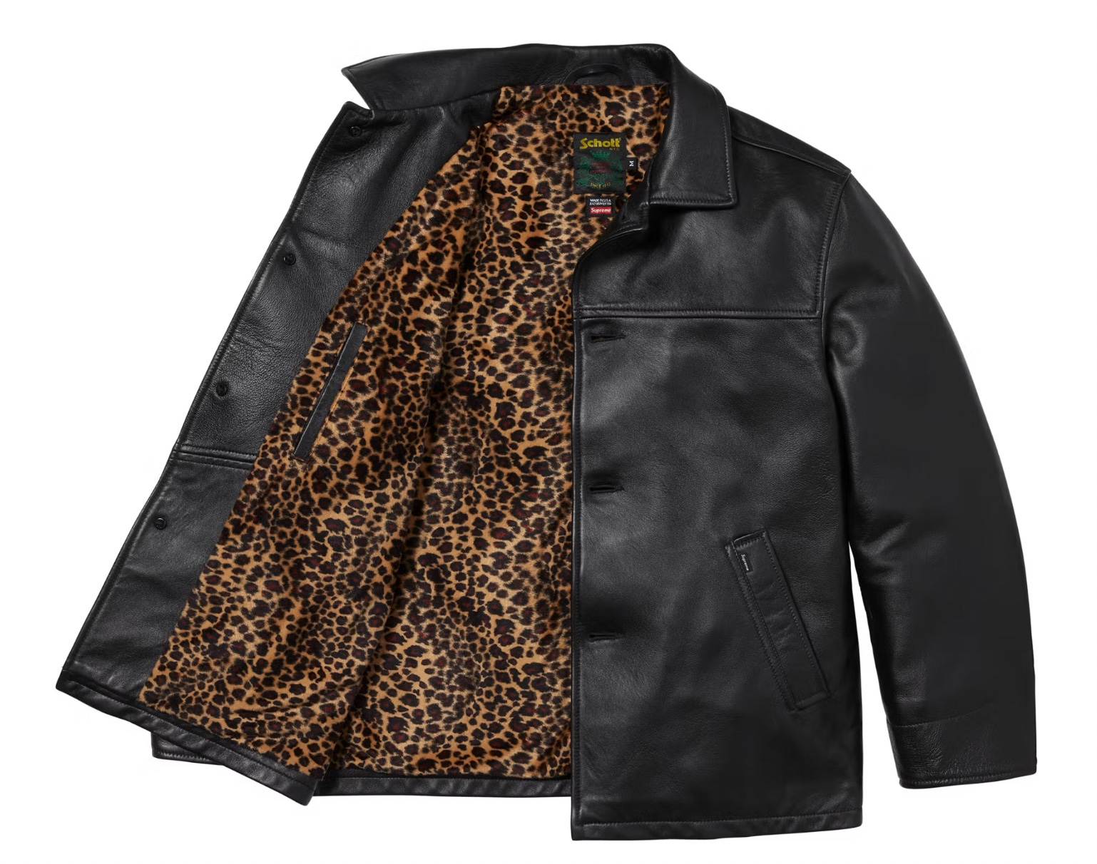 ジャケット・アウター 10AW supreme leopard coaches jkt BLK S 中古・古着通販】SUPREME (シュプリーム) Leopard Lined Coaches