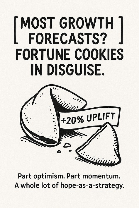 Discover why most growth forecasts are more fiction than fact. Learn how marketers and product managers can avoid false positives, misuse of confidence intervals, and data misinterpretation by embracing statistical literacy in growth forecasting.