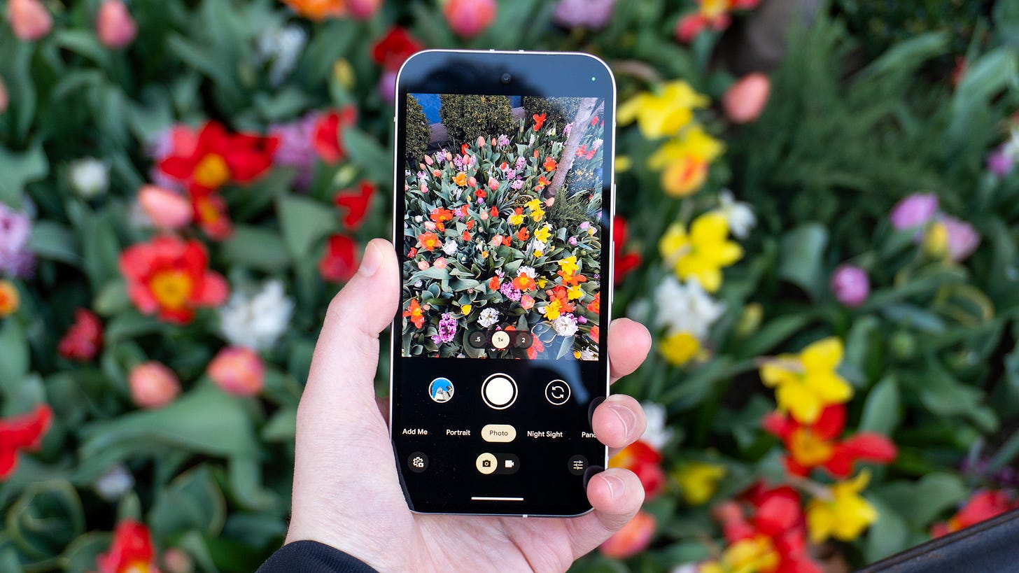 Google Pixel 9a camera flowers