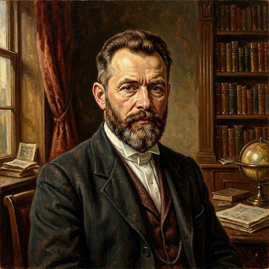 Can you give me aN OIL STYLE PAINTING OF kARL mARX WITH A MODER HAIRCUE TNA D TRIMMED BEARD