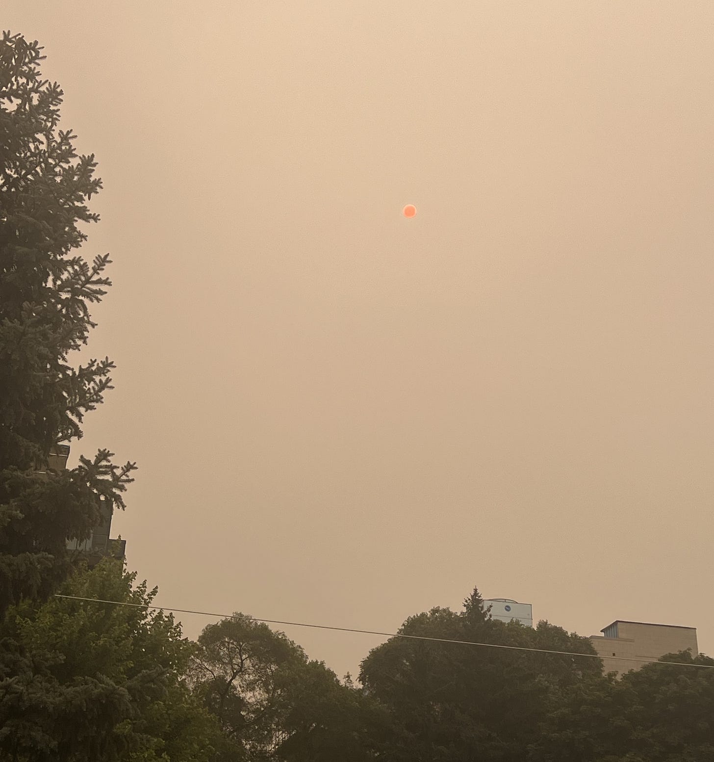 A smokey sky