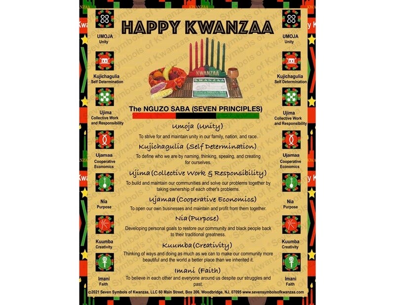 Kwanzaa Posters- Kwanzaa Nguzo Saba Posters Kwanzaa Posters- Kwanzaa Nguzo Saba Posters