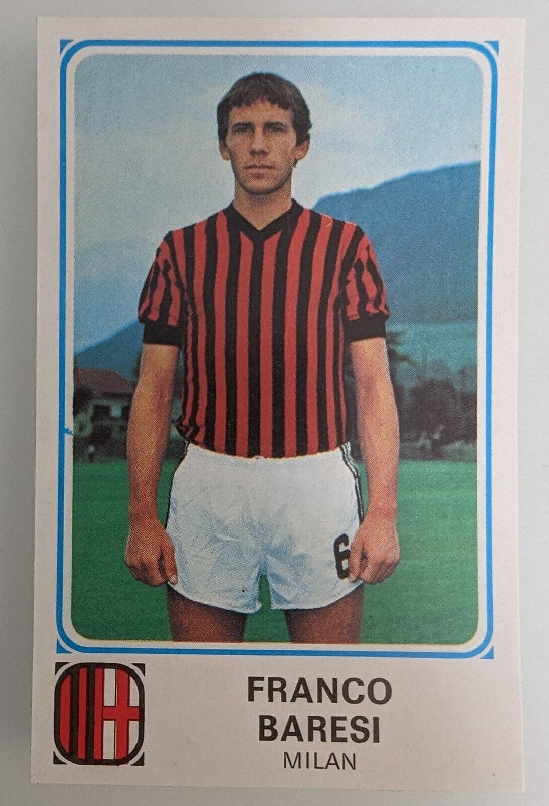 ROOKIE FRANCO BARESI MILAN N 186 PANINI Footballers 1978/79 Sticker Figure NEW - Picture 1 of 2