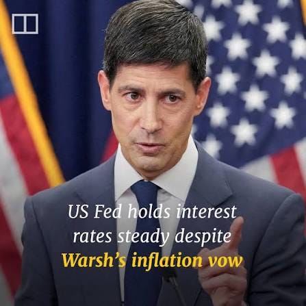 Warsh has said he has “no tolerance” for inflation that has been running above the central bank's target for more than five years. (Link in comments) #usa #fed #inflation #kevinwarsh Warsh has said he has “no tolerance” for inflation that has been running above the central bank's target for more than five years. (Link in comments) #usa #fed #inflation #kevinwarsh