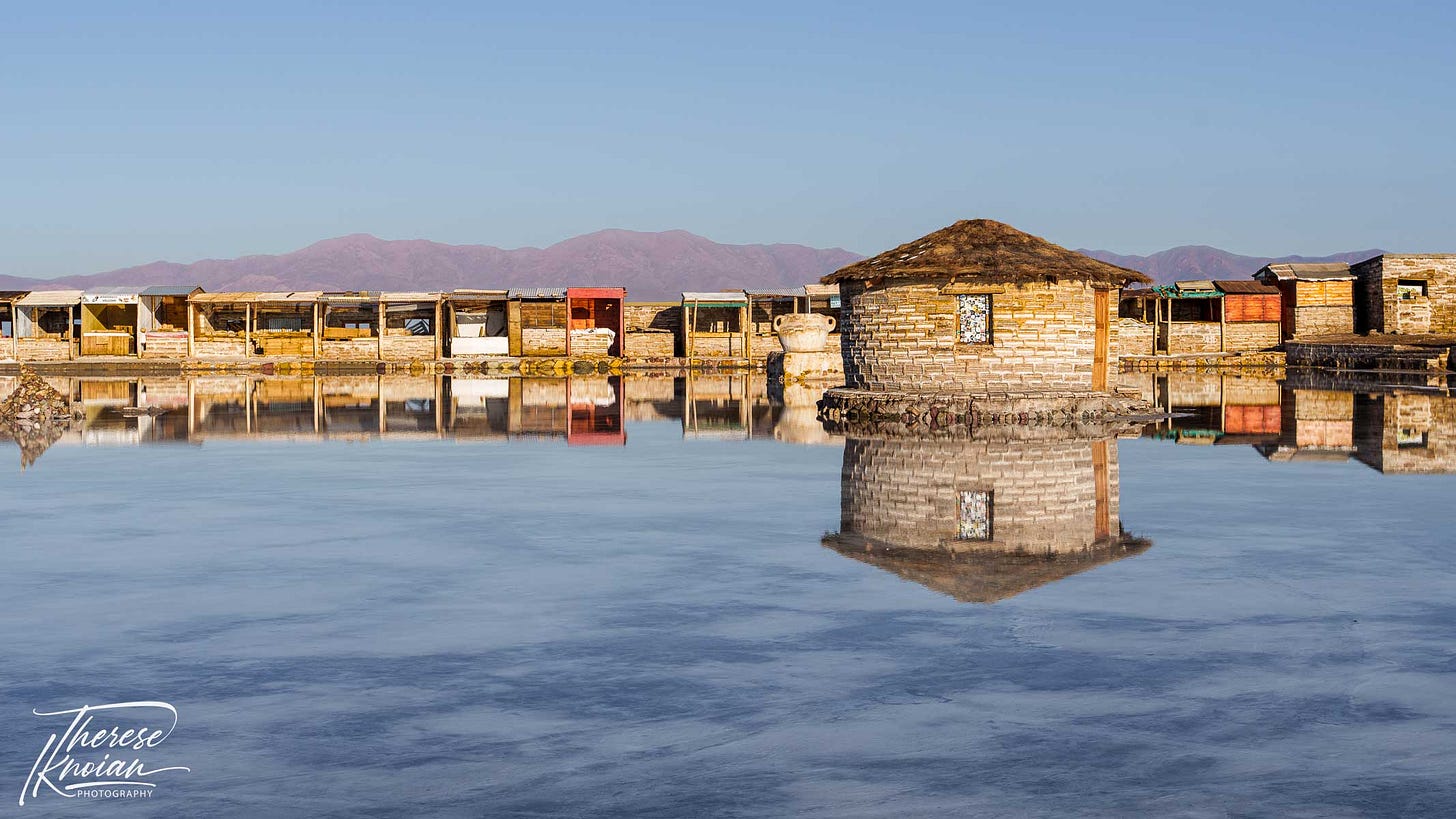 Salt flat reflections Salinas Grandes