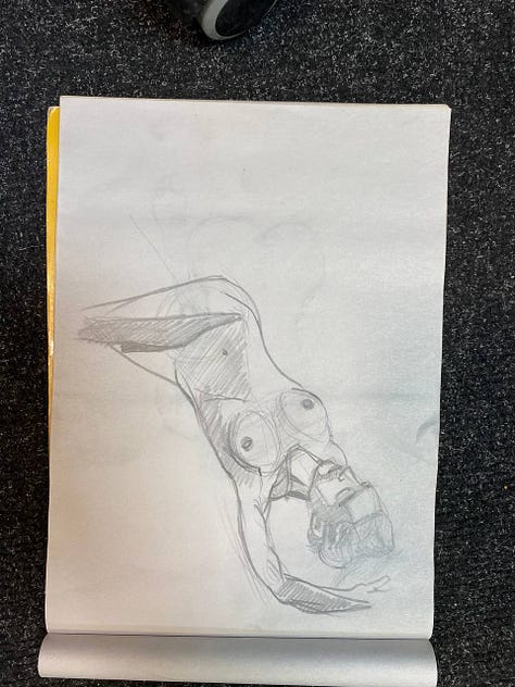 life model in cardiff life art drawing