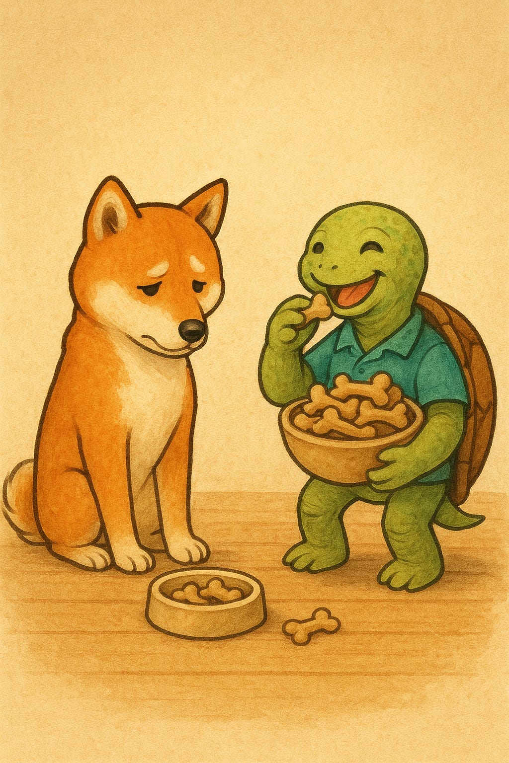 Sad Shiba Happy Turtle