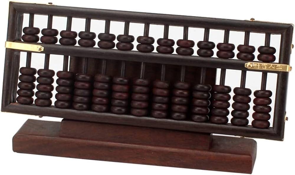 Standard Abacus with Figures, Wooden Abacus, Ebony Mahogany Abacus, Mini  Abbacus, Table Decoration, 13 Columns, 7 Beads, Gift Box ( : Amazon.it:  Office Products