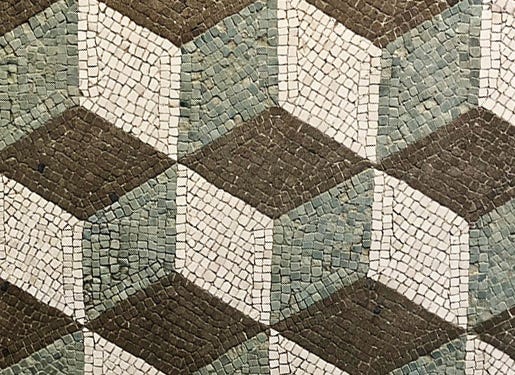 1st century BC Roman mosaic floor, necker pattern