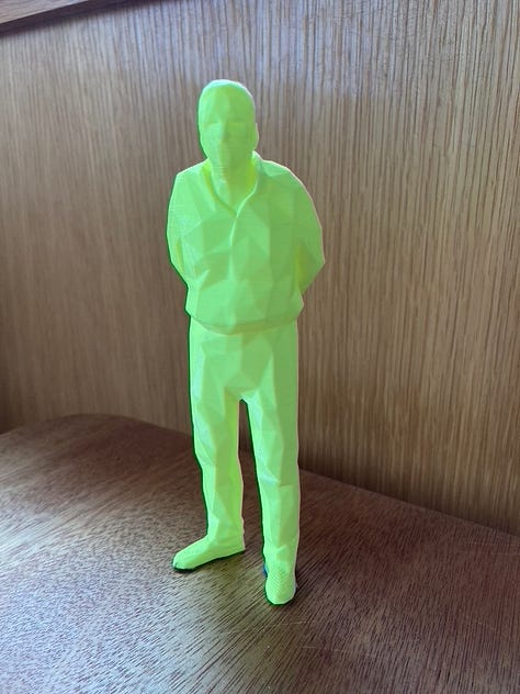 Image of small 3-D printed umarell figure