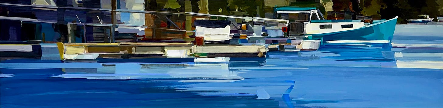 Dyer Bay Docks by Liz Prescott