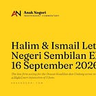 Halim & Ismail Letter to Negeri Sembilan EXCO, 16 September 2026