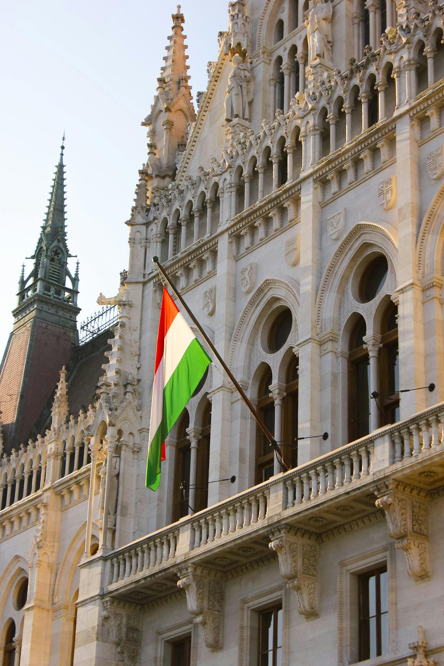 Hungarian Parliament with Hungary flag. Hungarian Parliament with Hungary flag.