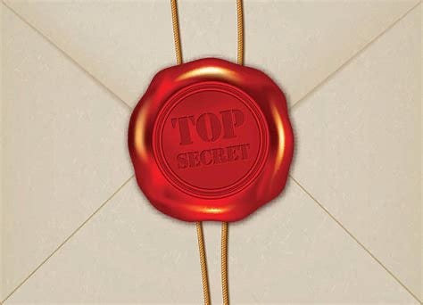 Image of an envelope with a was seal that says Top Secret Image of an envelope with a was seal that says Top Secret