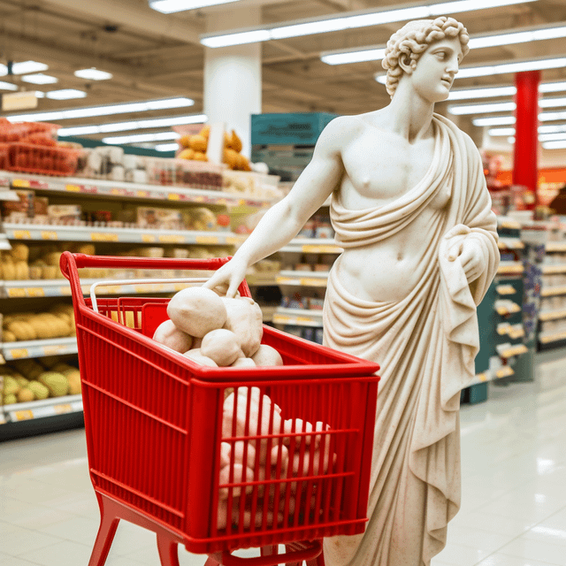 r/midjourney - Greek Statues Just Living their Lives in the Modern World