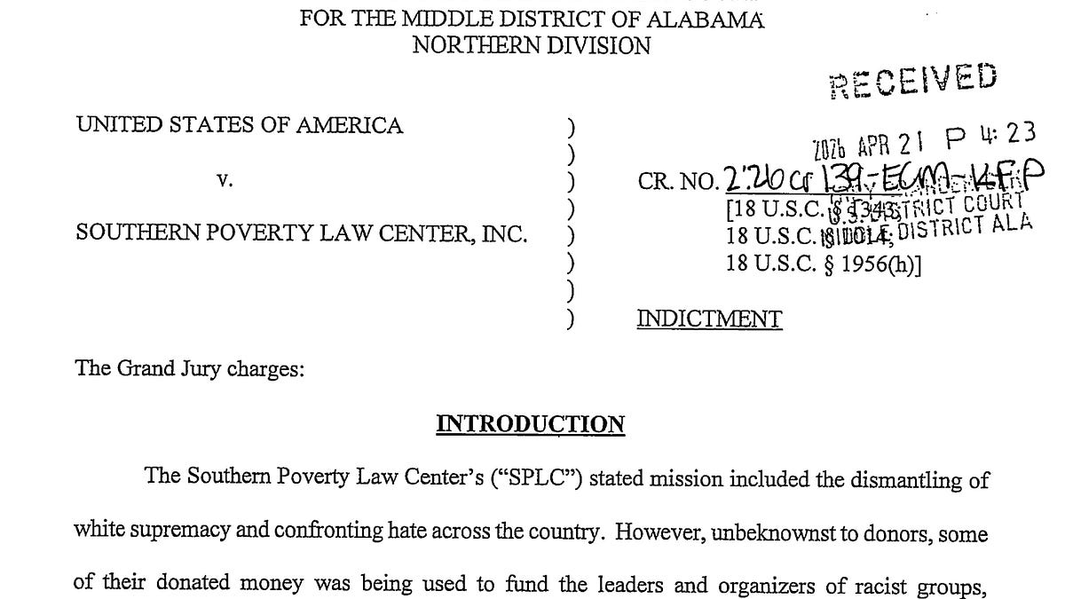 memeorandum: Investigating the Good Guys — DOJ claims the Southern Poverty Law Center was “paying off” the Ku Klux Klan. (Joyce Vance