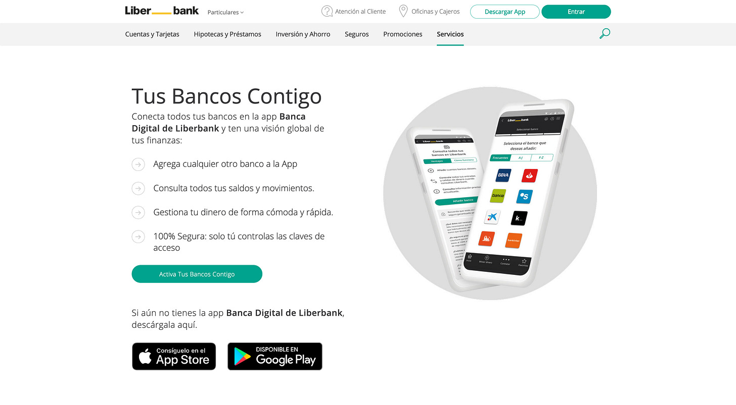 Captura de pantalla de Liberbank