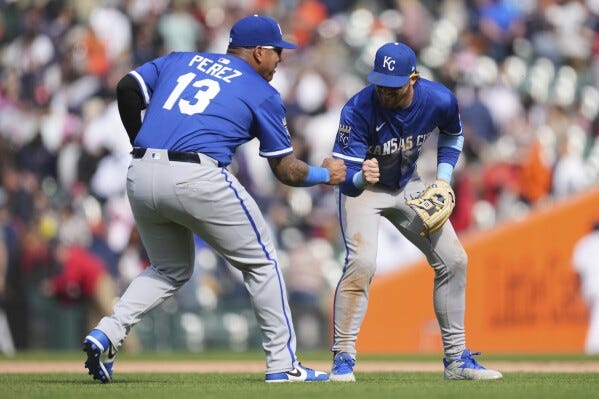 Salvador Perez and Bobby Witt Jr.