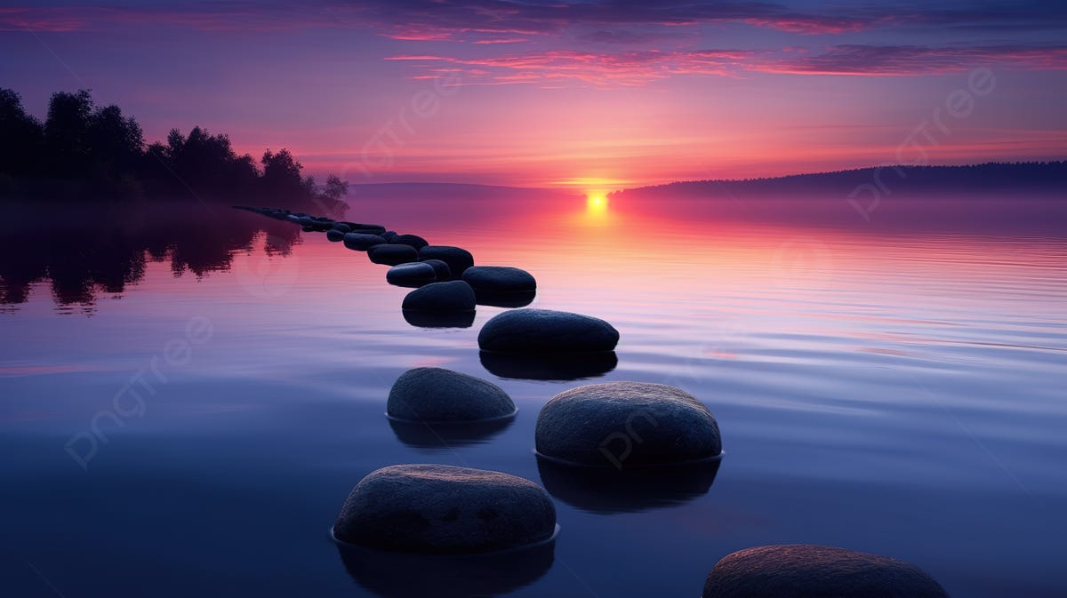 Stepping Stones At Sunrise Background, Hd Wallpaper, Calming Picture For  Sleep, Calm Background Image And Wallpaper for Free Download