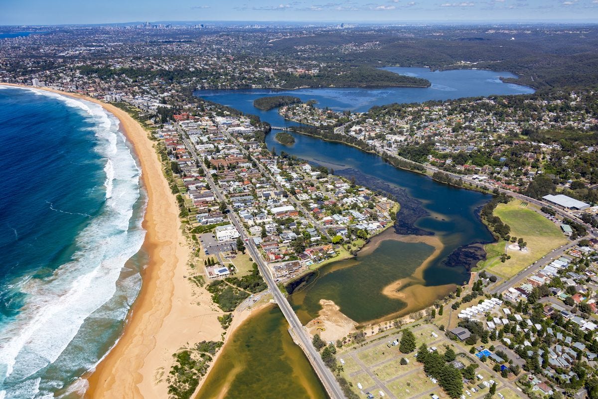 Aerial view of the coastline Aerial view of the coastline