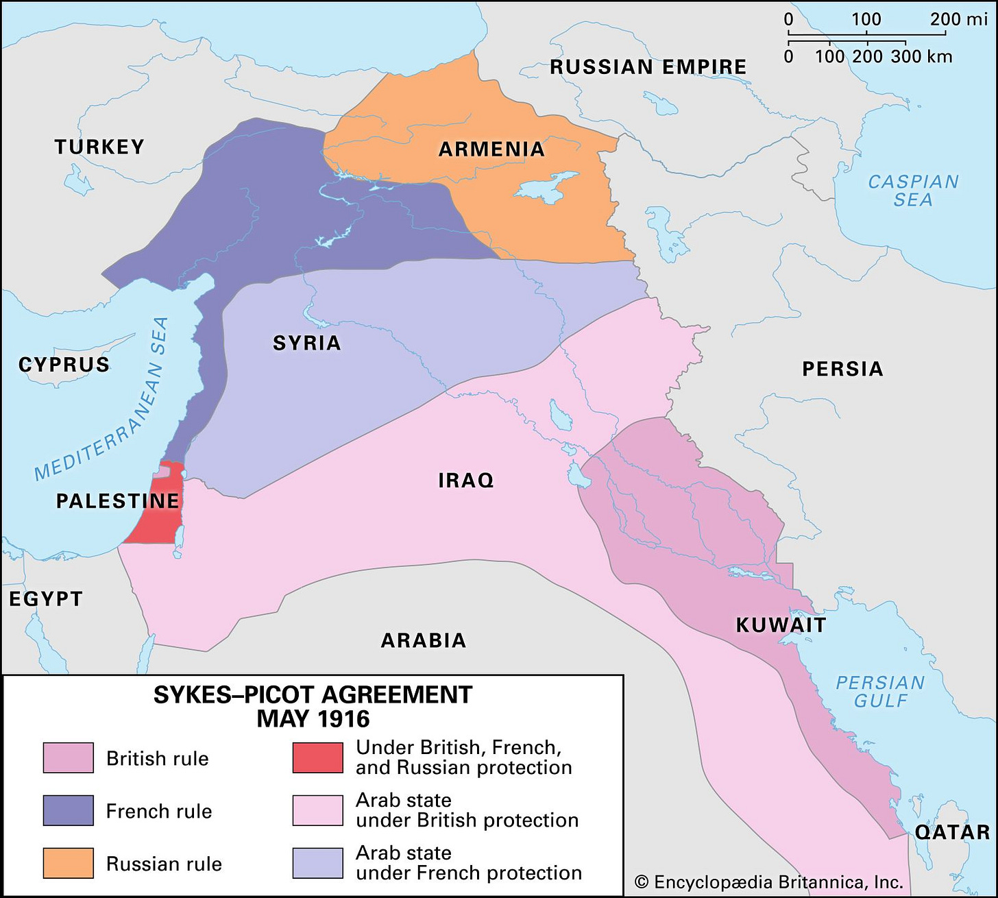 Acordo Sykes-Picot | Mapa, história e fatos