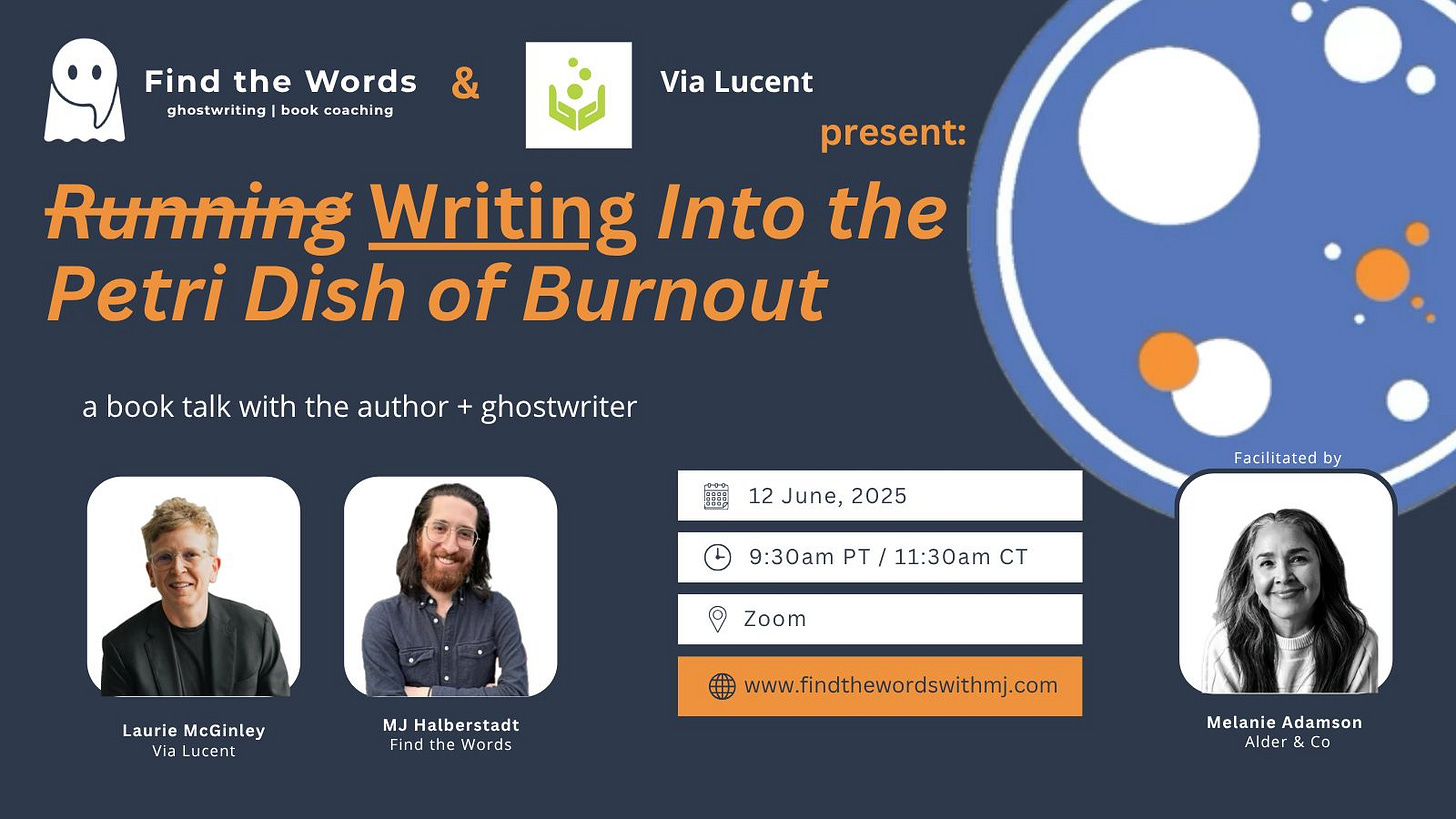 Graphic advertising the talk with Laurie McGinley, MJ Halberstadt, and Mel Adamson on Thursday June 12 at 9:30 a.m. Pacific, 12:30 p.m. Eastern Graphic advertising the talk with Laurie McGinley, MJ Halberstadt, and Mel Adamson on Thursday June 12 at 9:30 a.m. Pacific, 12:30 p.m. Eastern