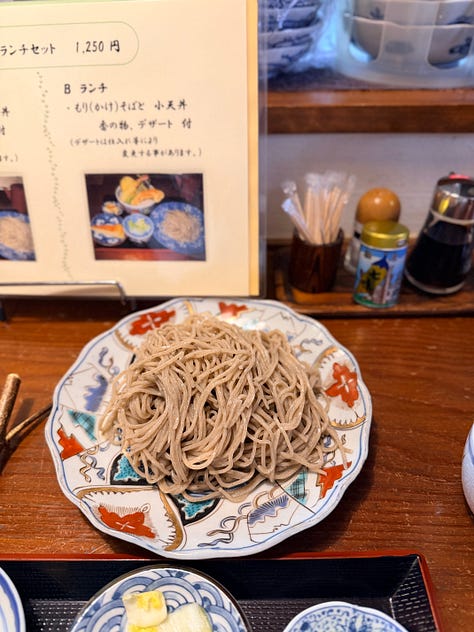 Picture of the soba lunch sets