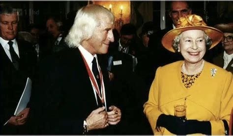 Jimmy Savile with the queen | Pretty hats, Black books, Ted heath