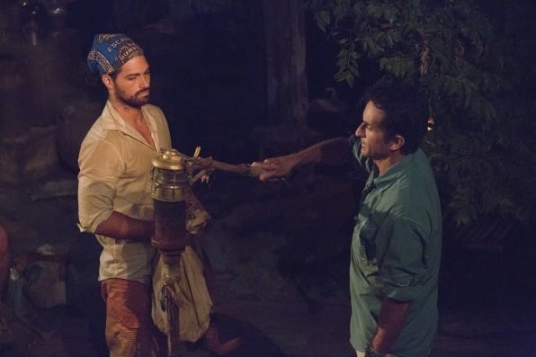 jeff probst puts joaquin souberbielles flame out on survivor worlds apart 2015 jeff probst puts joaquin souberbielles flame out on survivor worlds apart 2015