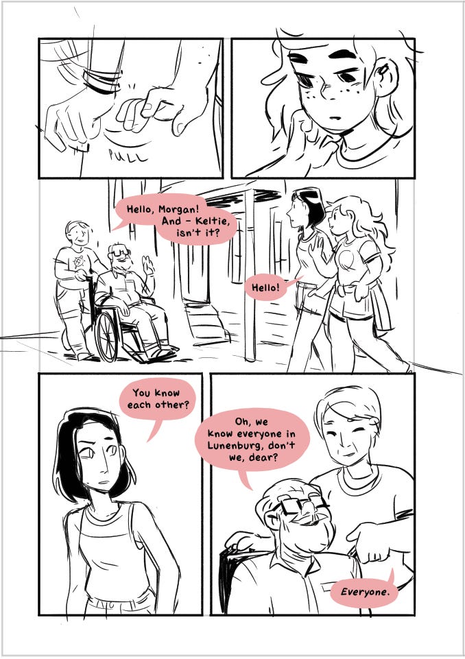 Earl and Val were also different (they’re named after our real neighbors in Lunenburg!). I don’t think either of them was going to be a  (spoilers!) selkie in this draft.