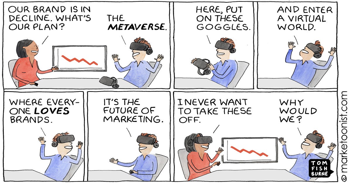 Marketing in the Metaverse cartoon | Marketoonist | Tom Fishburne