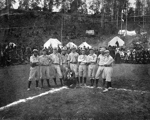 An Anchorage baseball team in 1915.