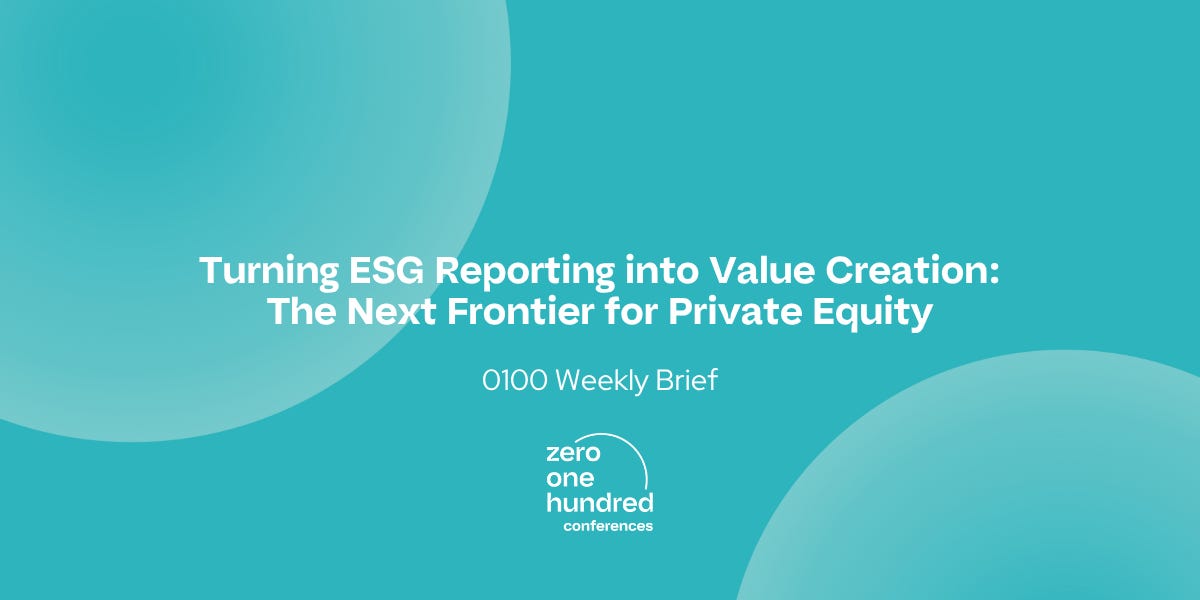 Turning ESG Reporting into Value Creation: The Next Frontier for ...