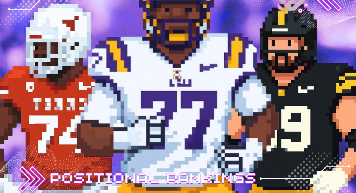 Positional Rankings: I disagree quite a bit with the early offensive tackle consensus rankings