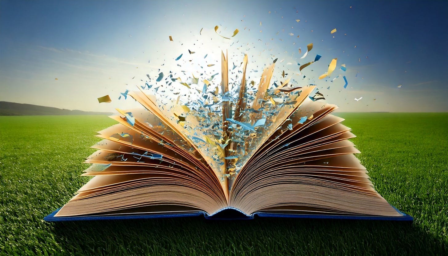 An open book with a burst of paper

AI-generated content may be incorrect.