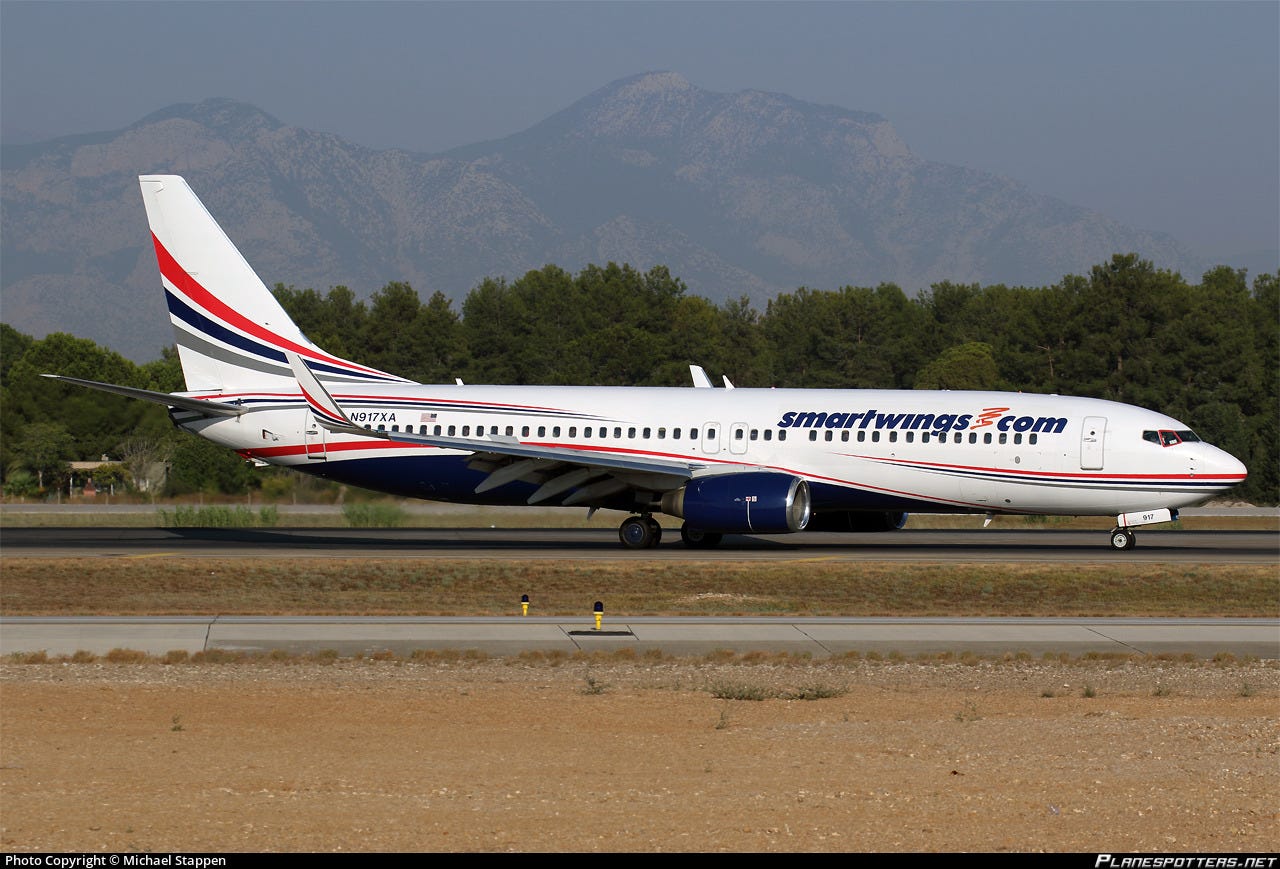 N917XA Smartwings Boeing 737-86J(WL) photographed at Antalya (AYT / LTAI) by Michael Stappen