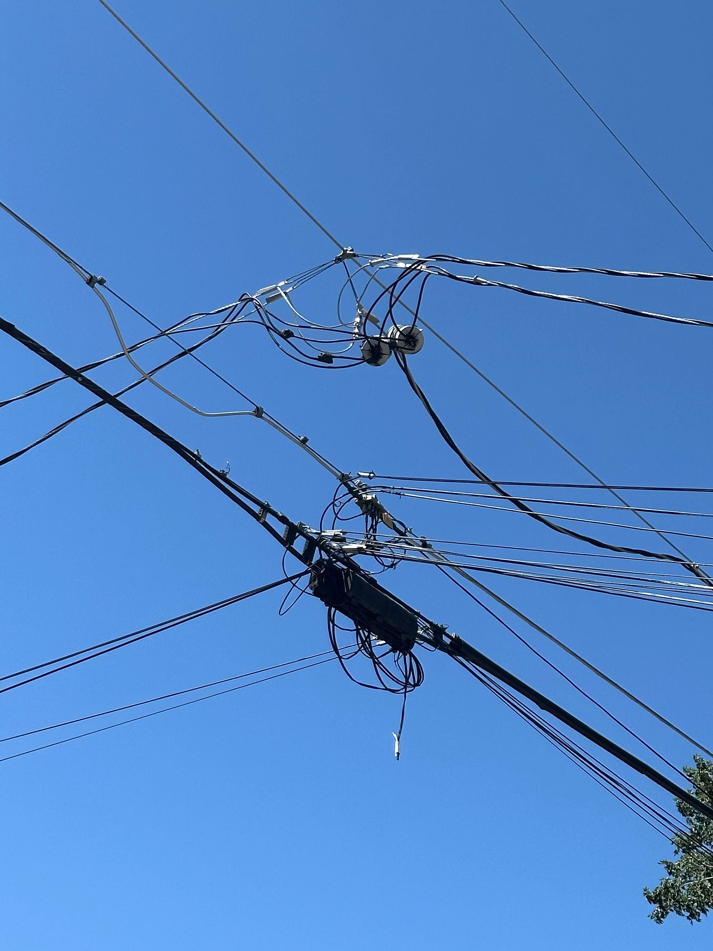 transmission lines, for cable tv, phones, and electricity