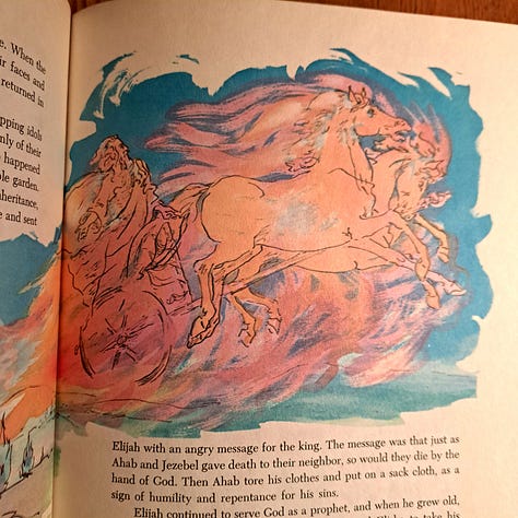 six childhood books set against wood or dark cloth